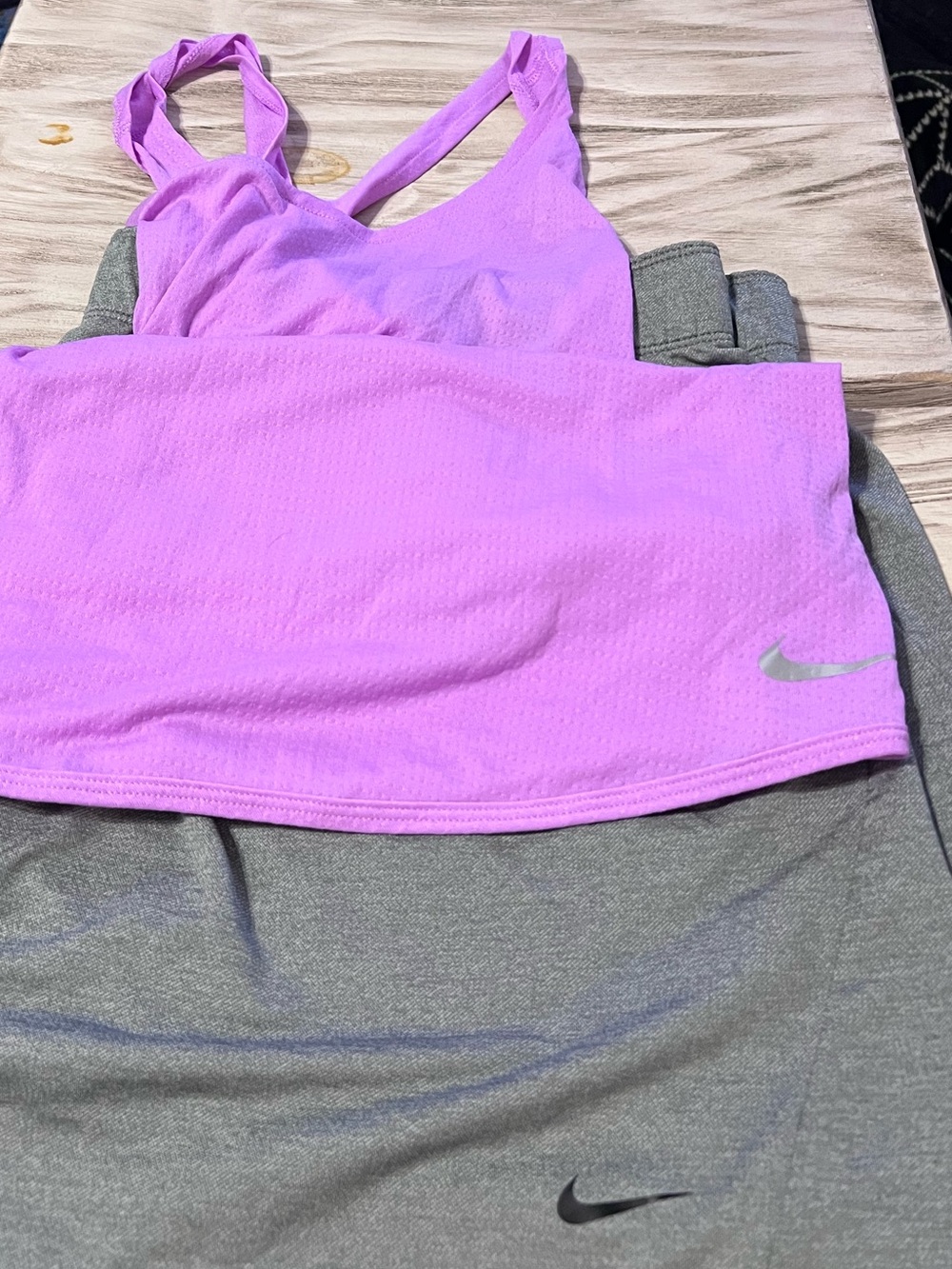 Nike 3X Plus Size 2 Piece Dri-FIT Workout Shorts Open Back Tank Athletic